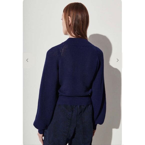 Rachel Comey Minito Top Navy Baby Alpaca Turtleneck Sweater Size M - Picture 3 of 9